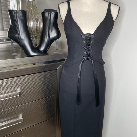 𝅺NWT Cinq A Sept “Demia” Bustier Midi Dress - Picture 6 of 13